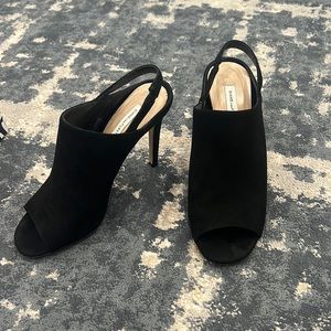 Diane von Furstenberg suede black heels